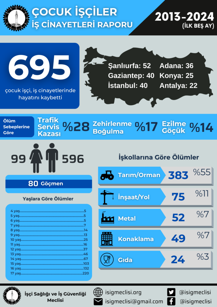 MESEM’de, tarlada, sokakta, sanayide, inşaatta… Son on bir yılda en az 695 çocuk işçi hayatını kaybetti