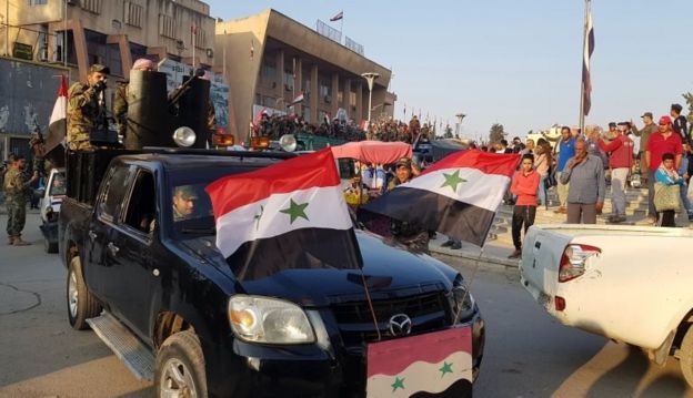 Haseke'nin kuzeyindeki Suriye askerleri