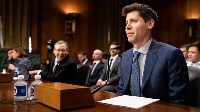 Sam Altman testifying before Congress on 16 May 2023